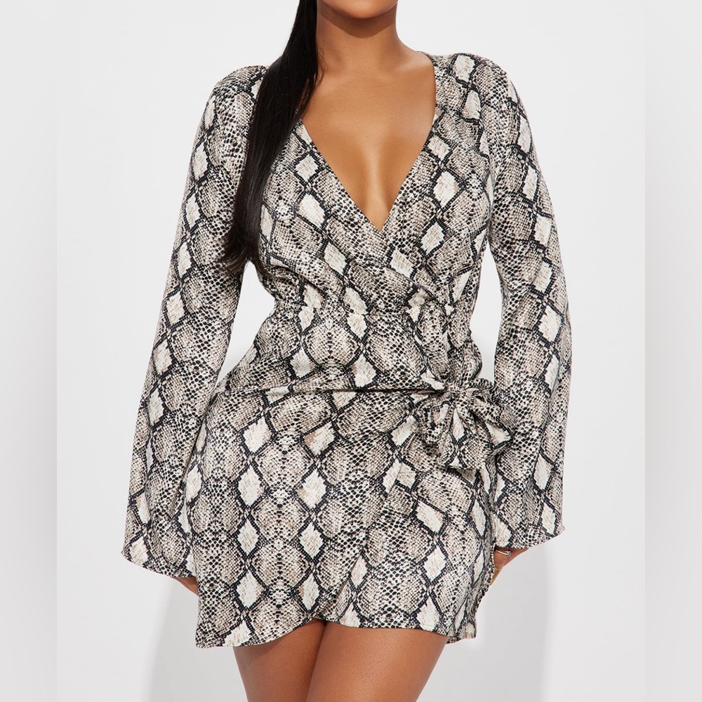 Snake print dress